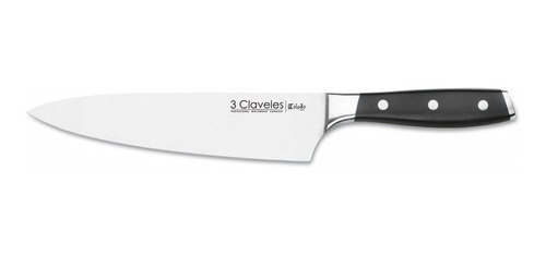 Cuchillo Cocinero Forjado 25cm Acero 3 Claveles Toledo Chef