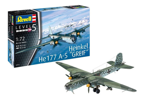 Kit de modelo Revell para avião Heinkel He177 A-5 Greif 1/72