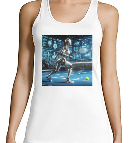 Musculosa Mujer Robot Tenis Juego Paleta Paddle Raqueta