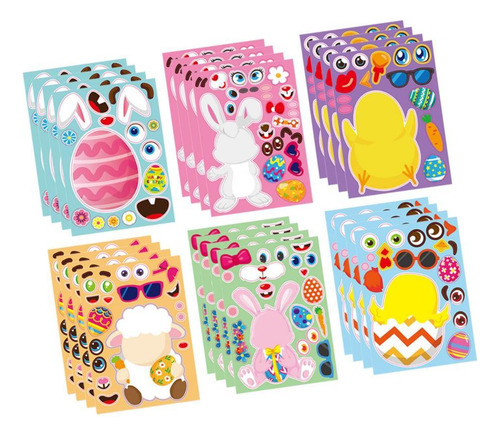 24 Pegatinas De Pascua, Calcomanías, Adornos Para Tarjetas,