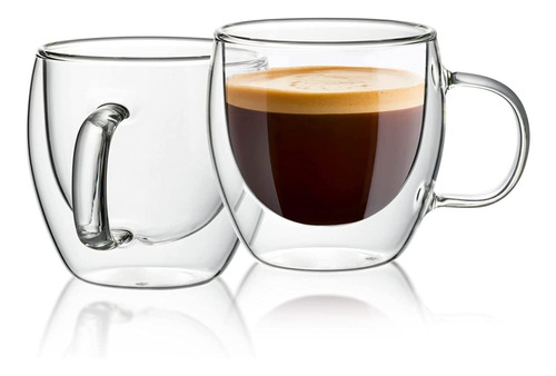 Tazas De Café Expreso Sweese Glass, 2 Unidades De 5 Oz Con D