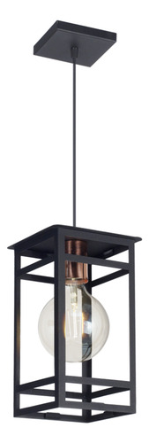 Colgante Gerona Farol Negro Portalamparas Cobre C-1305 Negro