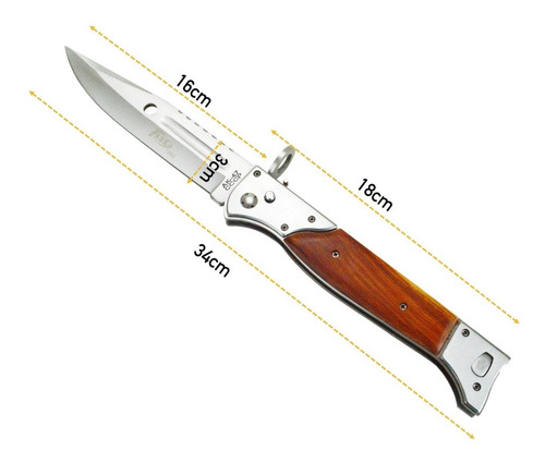 Faca Ak47 Baioneta Grande 34cm Automatico