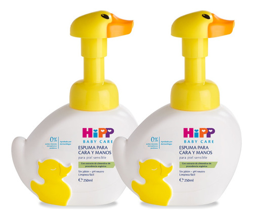 2 Pack Hipp Espuma Para Cara Y Manos 250ml