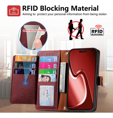 ~# Funda De Piel Tipo Cartera Para Teléfono Sharp Sense