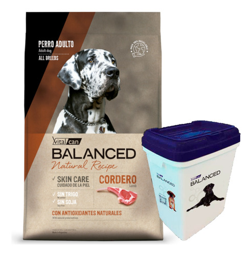 Balanced Perro Natural Recipe Cordero 15 Kg