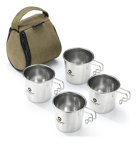 Vajilla De Camping Sierra Bowl, Taza De Acero Inoxidable Par