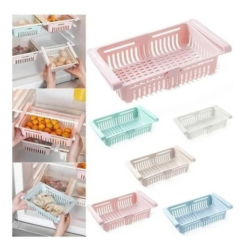 Imagen 2 de 3 de Cesta Organizador De Refrigerador Multifuncional