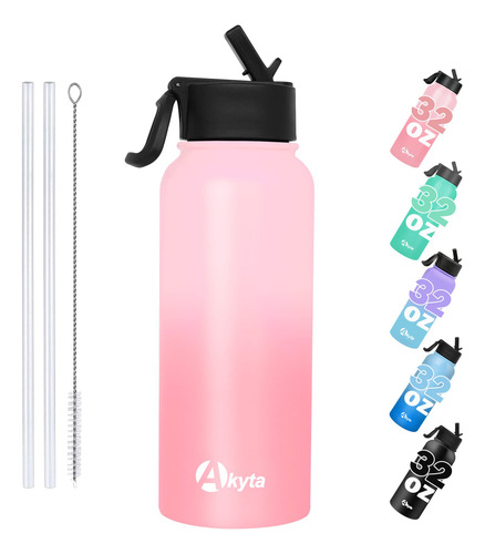 Akyta Botella De Agua De 32 Onzas, Botella De Agua Deportiva