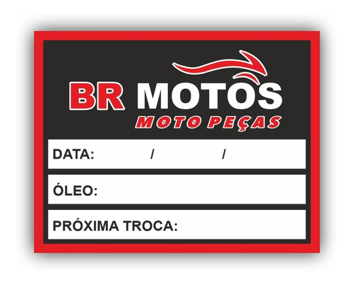 Etiqueta Troca De Óleo Para Moto 300un 45x35mm