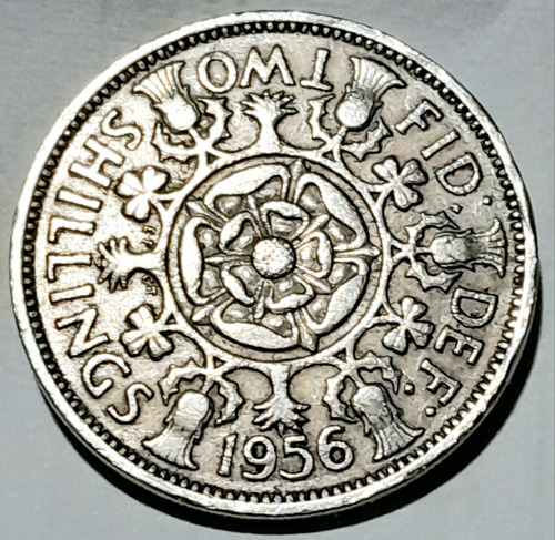 Two Shillings 1956 England Inglaterra 