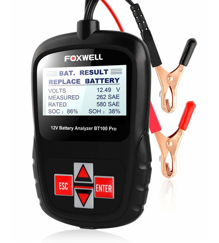 Foxwell Analizador De Batería De Coche Bt100 Pro De 12 V Aut