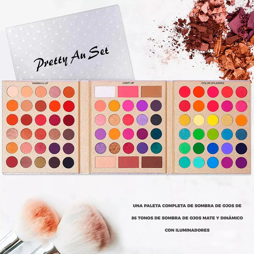 Paleta Sombras Maquillaje 30 Tonos Colores Multicolor Intens