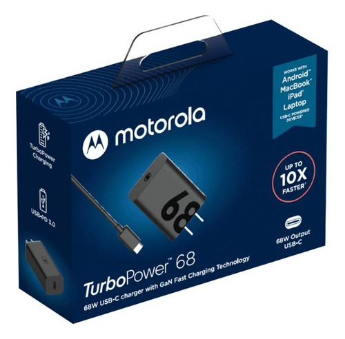 Cargador Motorola Turbo Power 68w Usb-c  Macbook Laptop