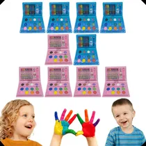 Comprar Kit 10 Maletas Estojinho Pintura Giz 24 Pçs Aquarela Atacado