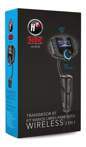 Transmisor Bt - Kit Manos Libres Wireless 2 En 1 Hf-bt90