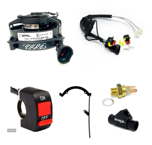 Kit Ventoinha Spal Ktm / Husq / Mxf Acionamento Automatico