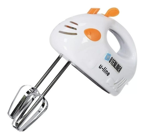 Batidora de mano U-line UL-2103 blanca y naranja 220 V