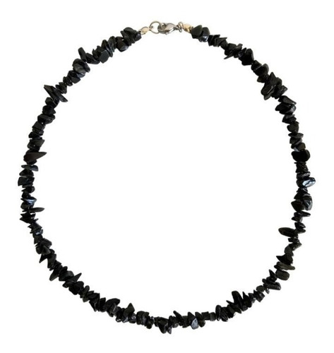 Collar De Escallas Naturales Negras Onix