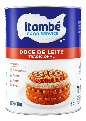 5kg Doce De Leite Itambé Lata 