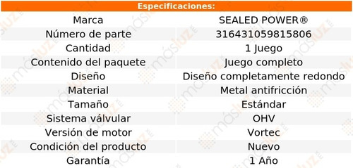 Kit Bujes Árbol Levas Std Escalade 99/00 Sealed Power
