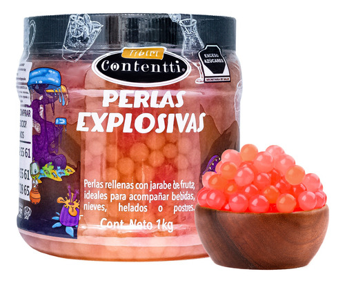 Tíbiri Contentti Perlas Explosivas  Arcoíris 1 Kg Soda Ita