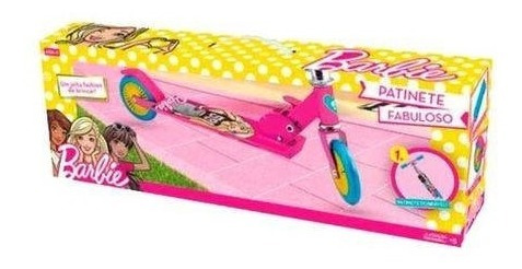 Patinete Da Barbie 2 Rodas Rosa Original Infantil Menina