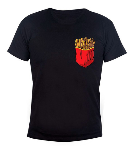 Remera Hombre Algodón Bolsillo Papas Fritas