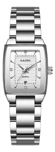Reloj Vintage Dama Kd8869 Plata Romano Blanco Acero