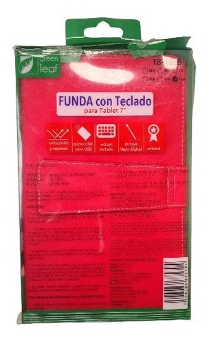 Imagen 3 de 3 de Funda Tablet 7 Tipo Libro Con Teclado Y Lápiz Digital
