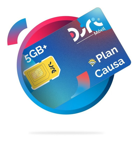 Diri Sim Recargable Causa 5gb + Redes 30 Días Chip