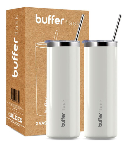 Vasos Termicos Set De 2 Buffer Acero Inoxidable Frío Y Calor