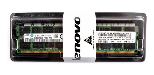 Lenovo 16gb Pc3l-12800r Ddr3-1600 47j0226  Ecc 2rx4 Memory