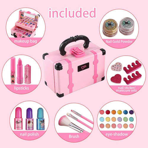 Set De Maquillaje Lavable Para Niños Pequeños De 32 Piezas C