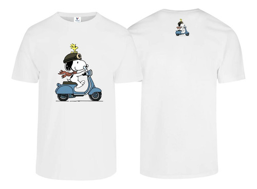 Playera Snoopy The Peanuts Woodstock Moto
