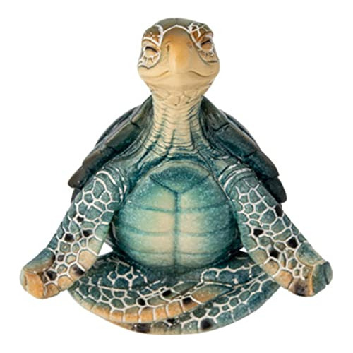 Figura De Tortuga Yoga Meditando, Decoración Costera H...