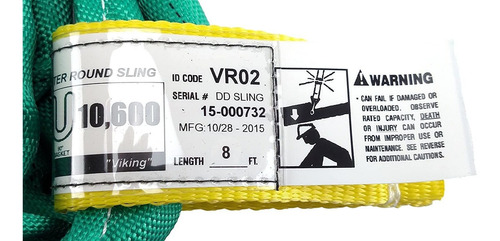 Ee.uu. Made Vr2 X Green Eslingas De 4 30 Longitudes En El