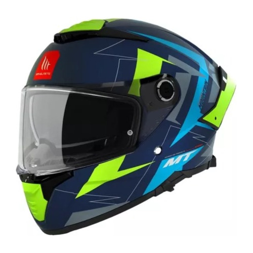 Casco Integral Mt Thunder 4 Sv Moun C7 Negro Azul Moteros