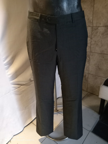 Pantalón D Vestir Massimo Dutti 34x32 Gris O Azul No Recuerd