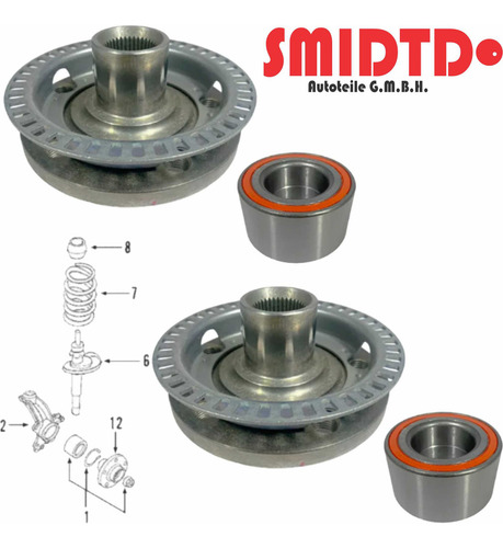 Maza Original Delantera C/abs 5 Birlos Vw Golf Jeta A4 99-07