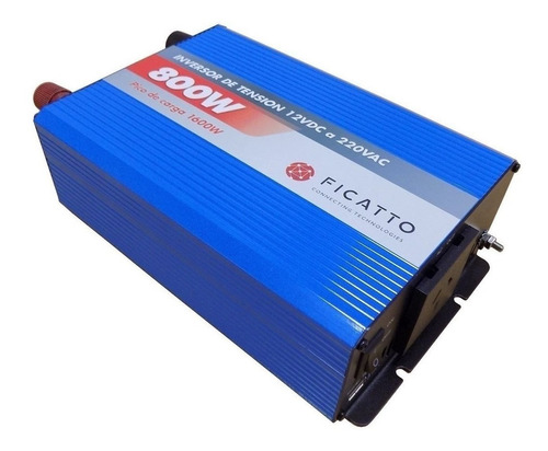 Inversor De Tensión 800w Ficatto 12v Auto Fi800 Usb