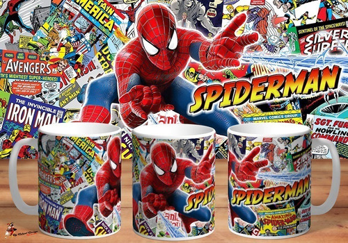 Taza - Tazón De Ceramica Marvel Comics Spiderman 4k Art