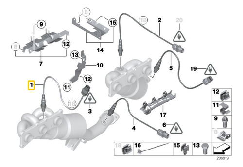 Sensor Oxigeno Bmw E84 523 525 530 325 335 X1 2005-2011