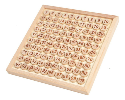 Juego De Mesa De Madera Del 1 Al 100 Números Montessori .