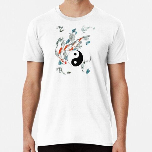 Remera Tinta De Pez Koi Ying Yang Algodon Premium 