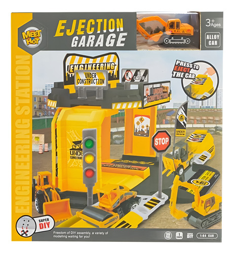 Super Estacionamiento De Construcción Sebigus 53895 Color Amarillo