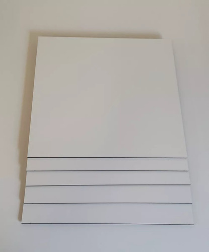 Base Tortas 20x20 Madera Mdf Doble Cara Fibrofacil Blanca X5 Blanco