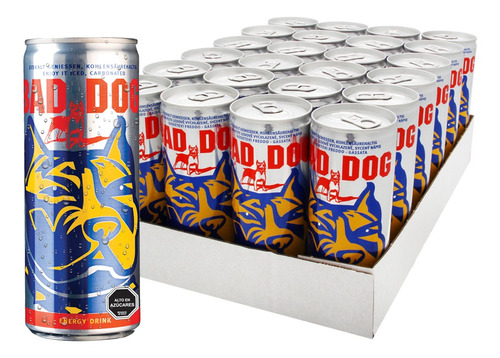 Pack Bebida Energética Bad Dog 250ml 24 Unidades 