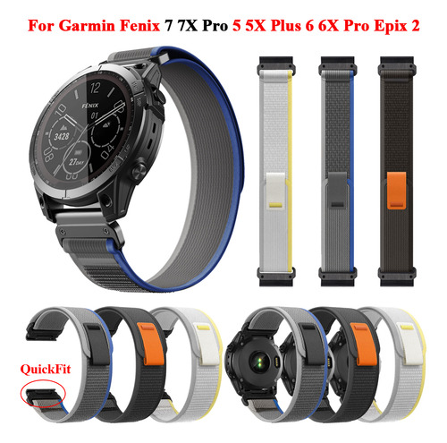 Correas De Nailon Para Garmin Fenix 7x 7 Pro Fenix 6x 6 5x 5