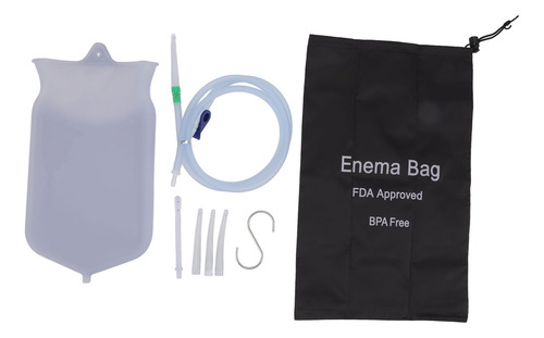 Kit De Bolsas De Silicona Para Enema, Portátil, Liviano